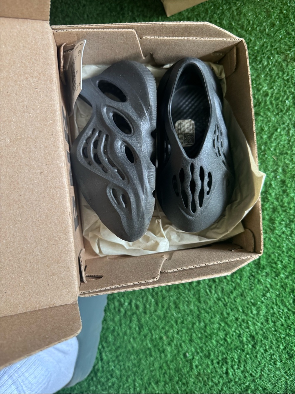 adidas Kids Black Foam Runners Slip-Ons